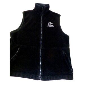 Ducks Unlimited Black Fleece Vest M Sleeveless Full-Zip With Pockets Mens Polyes